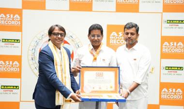 Ramraj Cotton Creates Asia’s Biggest Pookkalam Using 3,000 Dhotis, Sets a New Record for Onam Celebrations