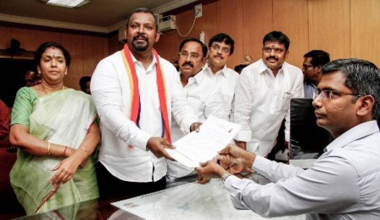 PMK Central Chennai Candidate Dr. Sam Paul submitted his nomination
