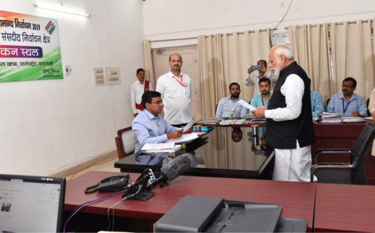 PM Modi files his nomination papers for Varanasi Lok Sabha Constituency