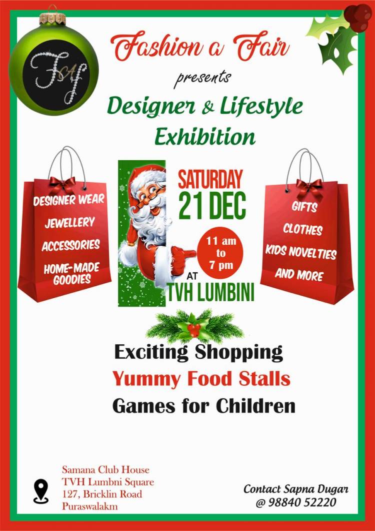 Fashion a Fair Presents Designer and Lifestyle Exhibition on 21st December