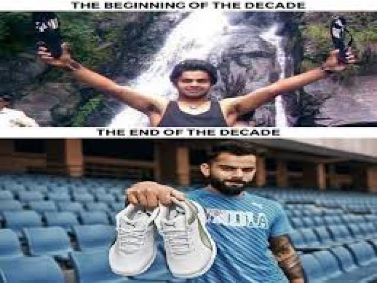 Virat Kohli shares decade comparison pictures