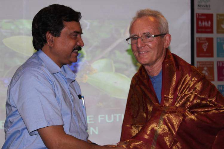Confer Auroville ‘University of Peace’ status: Prof Swaminathan at lecture of Mr Joss Brooks
