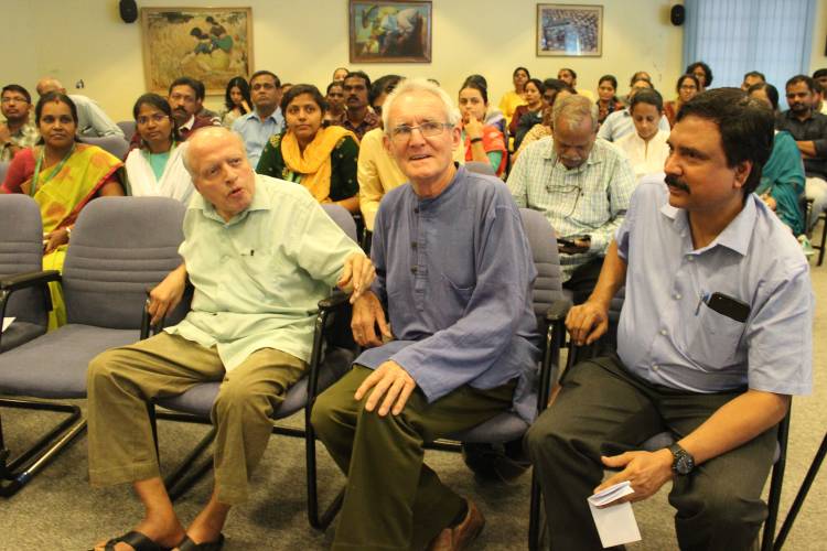 Confer Auroville ‘University of Peace’ status: Prof Swaminathan at lecture of Mr Joss Brooks