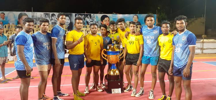 SRMIST Kabaddi Men Team won South India Level Open Kabaddi Tournament 