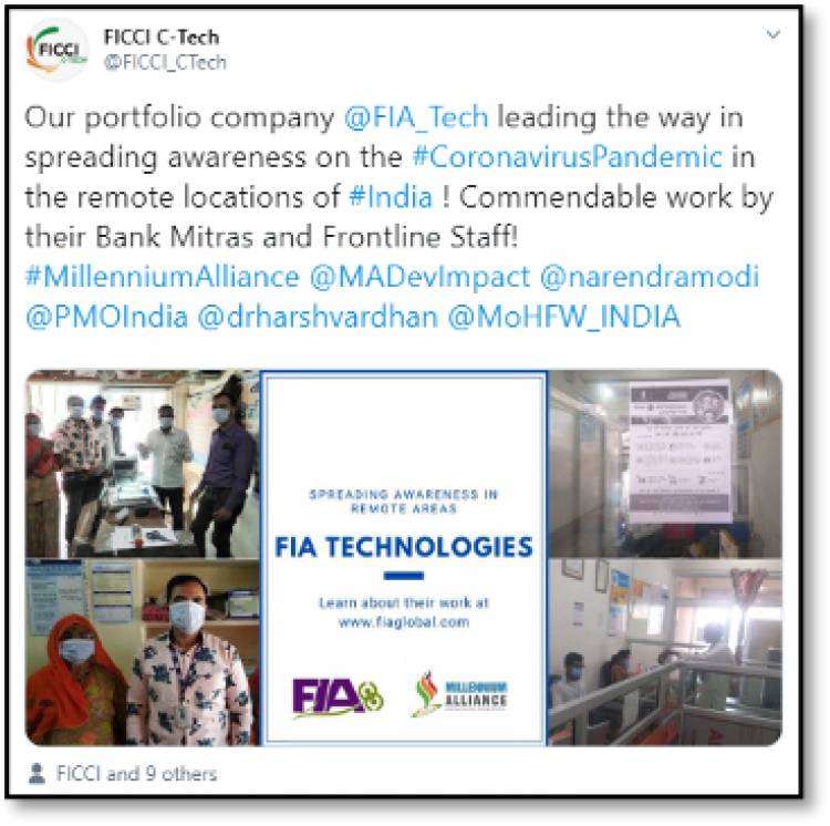 FIA Global’s Bank Mitras spreading awareness on Coronavirus in Rural India 