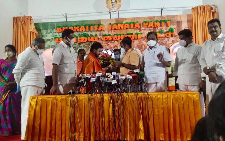 Very happy to have joined @BJP4India today  Overwhelmed by the warm welcome from the State Leaders @Murugan_TNBJP