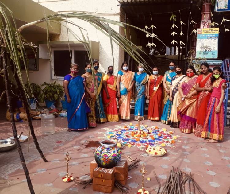 Pongal celebrated at Velammal Main school, Mogapair campus celebrated Pongal festival