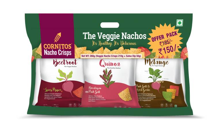 Kickstart your New Year with healthy and colorful Veggie Nacho Crisps from Cornitos