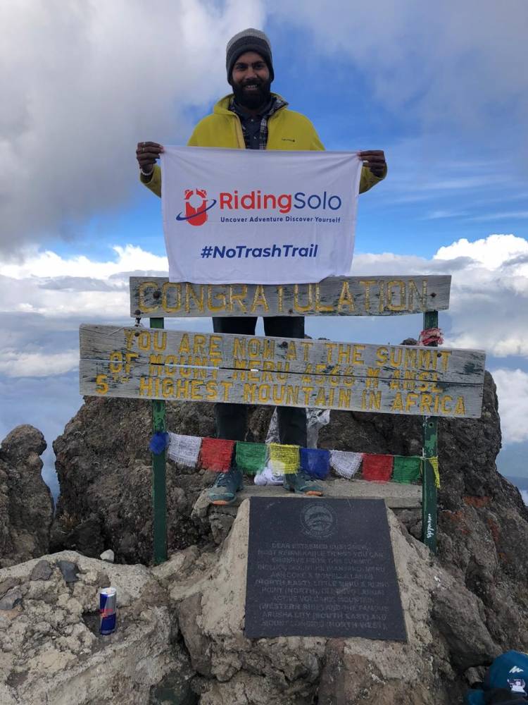 Madhusudan Patidar sets a new trek record, supported by RidingSolo