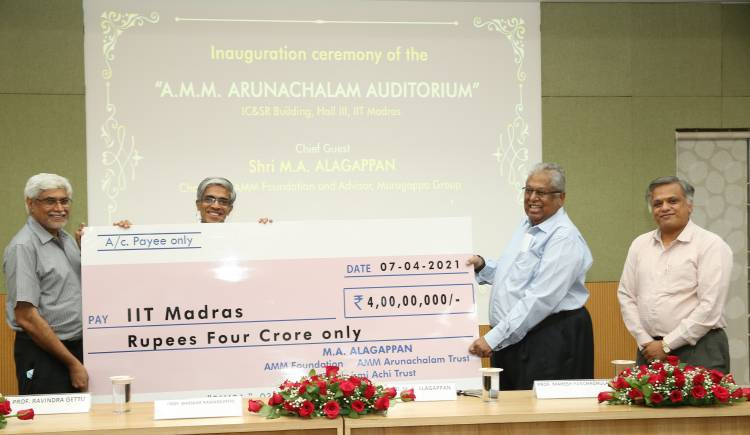 Endowment Created at IIT Madras in memory of Murugappa Group Patriarch Late Shri. A.M.M. Arunachalam