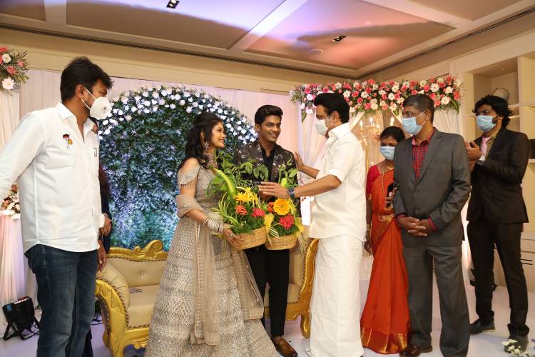The Honourable Chief Minister of Tamil Nadu Mr M K Stalin  attended the wedding