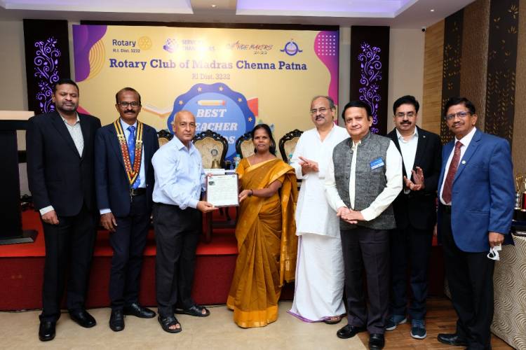 Rotary Club of Madras Chenna Patna honours 6 teachers