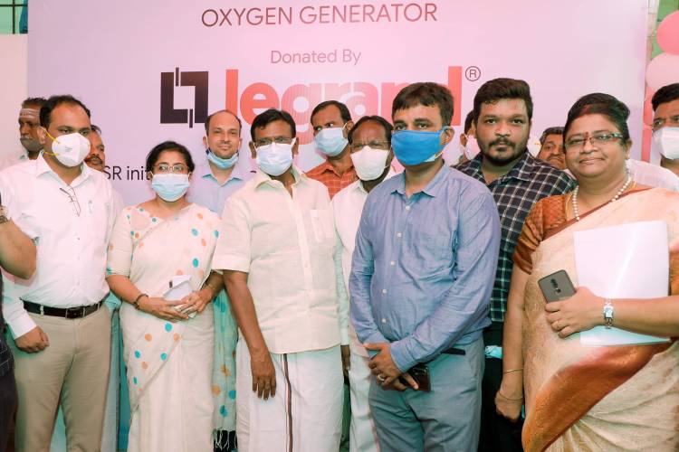 Group Legrand India provides Oxygen Generator to Avadi Government Hospital , Thiruvallur, Tamil Nadu to support Nation’s continued fight against Covid-19