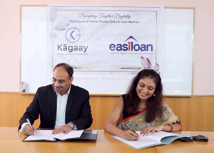 Easiloan, India’s 1st digital home loan marketplace ties up with Kagaay a tech-based home sale platform