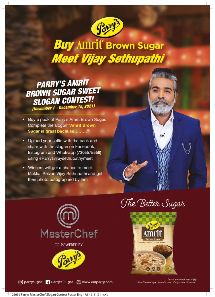 Makkal Selvan Vijay Sethupathi to meet & greet Amrit Brown Sugar users