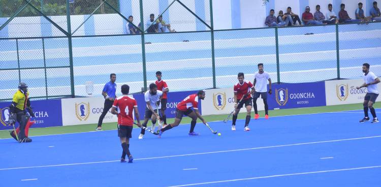  IAF trounces Telangana XI by 8-1 in the first match at the '57th Gooncha Nehru Senior Hockey Tournament!