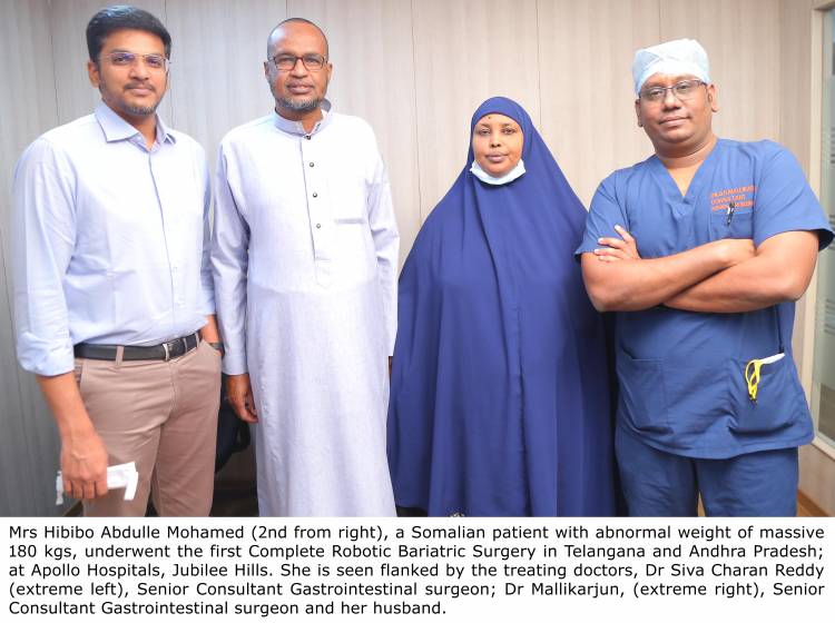 Apollo Hospital performs the first Complete Robotic Bariatric Surgery in the Telugu states!