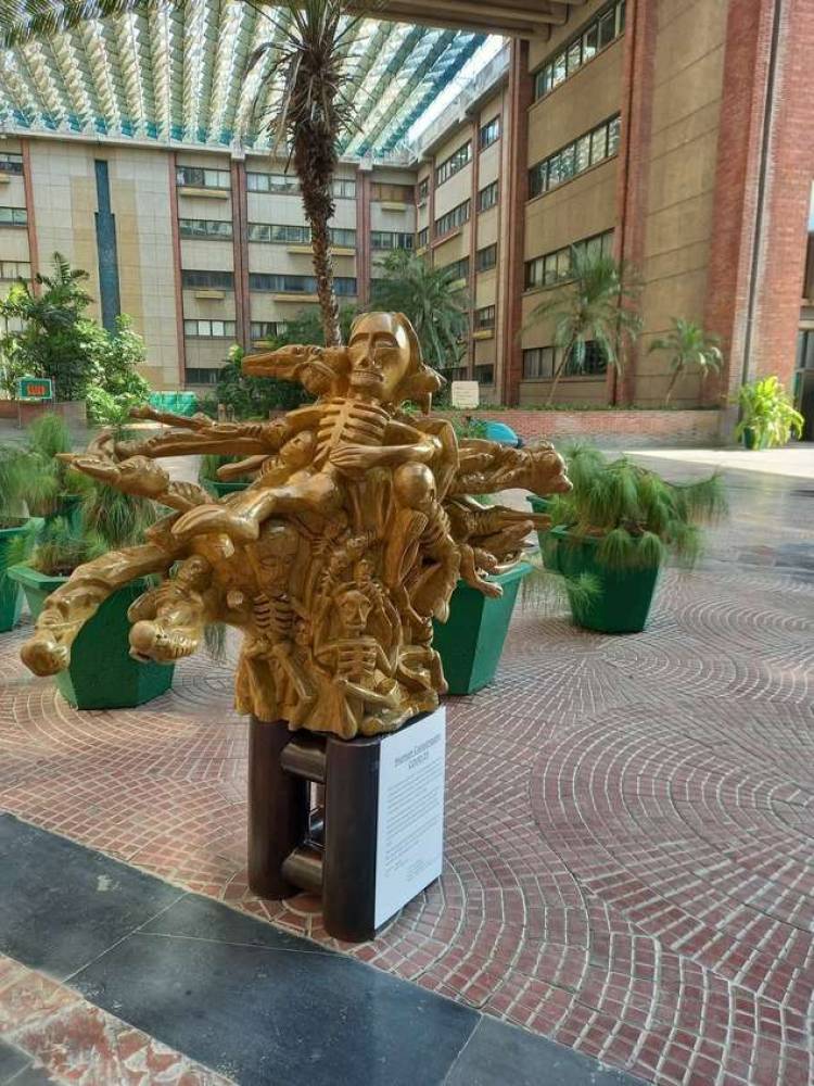 Artist Neeraj Gupta’s sculpture exhibition-  'Human Catastrophe Covid-19' exhibiting at India Habitat Center in Delhi  till March 15