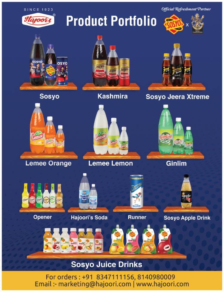 Reliance Consumer Products Limited forms Joint Venture with 100 year old beverage maker Sosyo Hajoori Beverages Private Limited