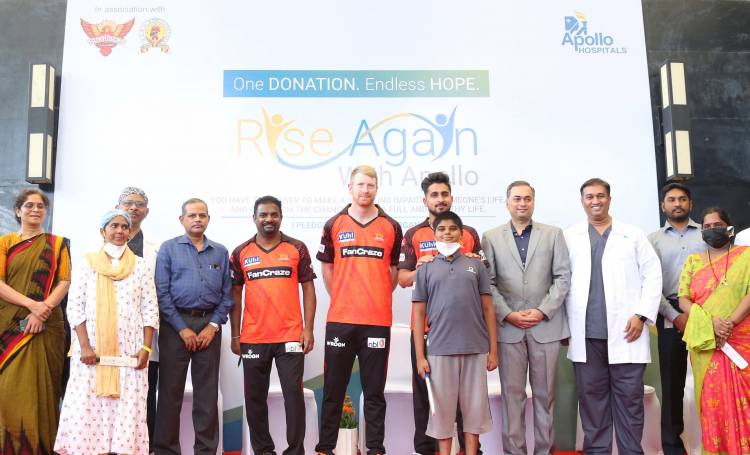 Apollo Hospitals in association with Sunrisers Hyderabad Cricket team and Jeevandan, launch RiseAgain campaign to raise awareness about Organ Donation!