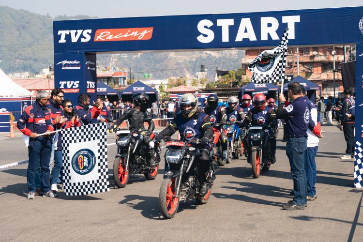 TVS APACHE RACING EXPERIENCE REACHES THE TOP OF THE WORLD, MAKES DEBUT IN NEPAL