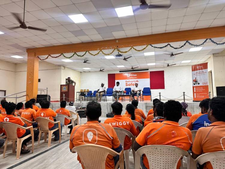 Delivering Safely: Swiggy and Chennai Traffic Police organize Road Safety Awareness Training for Delivery Executives