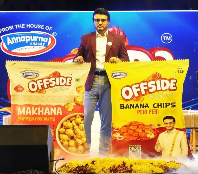 Annapurna Swadisht Limited launched ‘OFFSIDE’, a new FMCG brand endorsed by Sourav Ganguly.