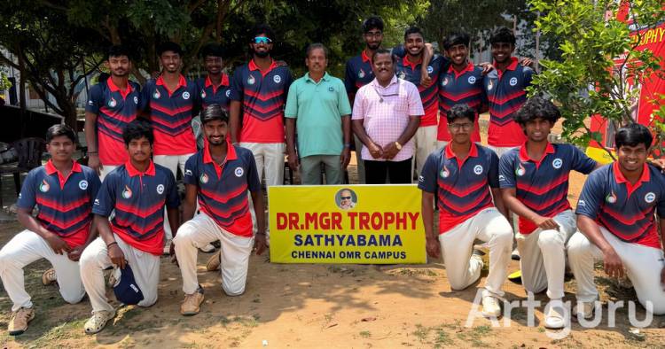 SRMIST Cricket Men’s Team Won the Gold Medal in the South India Level Inter Private University T20 Cricket Men's Tournament