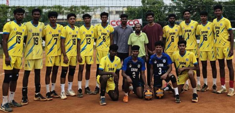 SRMIST Men’s Volleyball Team won the Gold Medal in the State Level Inter- Institution Invitation Volleyball Men’s Tournament 