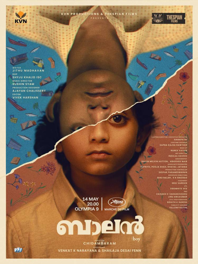 கேன்ஸ் விழாவில் மஞ்சும்மல் பாய்ஸ் இயக்குநரின் அடுத்த படைப்பு,KVN Productions & Thespian Film’s ‘Balan The Boy’ to Be Showcased at the Marché Du Film at the Cannes Film Festival