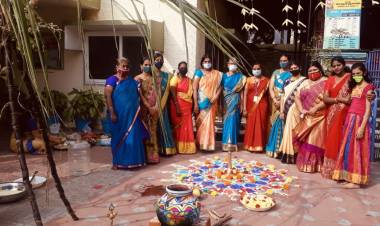 முகப்பேர் வேலம்மாள் பள்ளியில் நடைபெற்ற பொங்கல் கொண்டாட்டம்