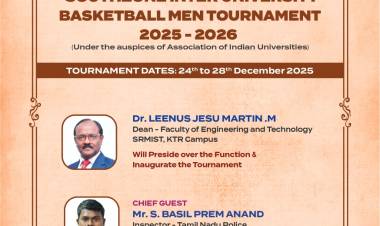 SRMIST Hosts South Zone Inter University Basketball Men Tournament 2025–2026
