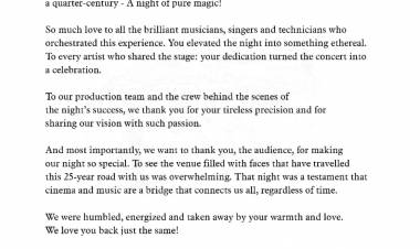 A Night of MELODIES and MEMORIES: February 1st