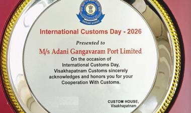 Adani Gangavaram Port Wins Prestigious “Top Custodian – Port” Award, International Customs Day 2026