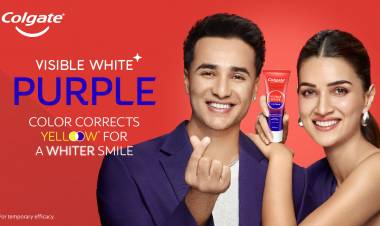 Kriti Sanon and Abhishek Sharma unveil "The Beauty Secret" : A Whiter Smile with Colgate Visible White Purple 