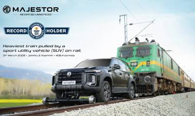MG MAJESTOR, India’s First D+ Suv, sets a new GUINNESS WORLD RECORDS™ title feat. for Pulling The Heaviest Train by an SUV on Rail