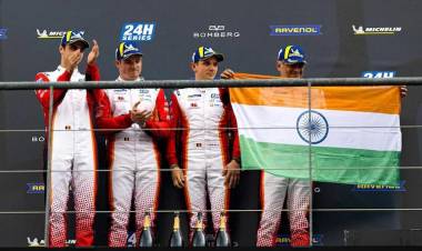 Ajith Kumar holds Indian flag high after podium finish at Belgium race