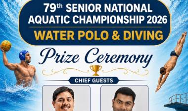 Prize Distribution Ceremony of the 79th Senior National Aquatic Championship 2026 (Water Polo & Diving) at SRMIST