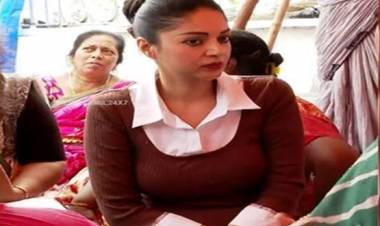 Actress Sanam Shetty faces opposition at anti-NEET protest in Chennai