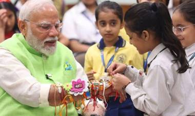 பிரதமர் மோடி ரக்‌ஷா பந்தன் வாழ்த்து
