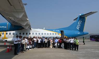 FLY91 Touches Down at Navi Mumbai International Airport with Ceremonial Flight