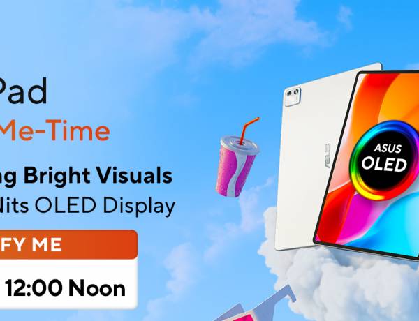 ASUS AnnouncesNew ASUS PadT3201 in India, featuring astunning OLED Display for immersive entertainment “For Your Me Time” in a sleek, portable design