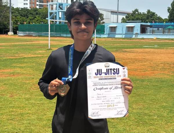 SRMIST Student Won Two Gold Medals in the Ju-Jitsu South Zone Championship