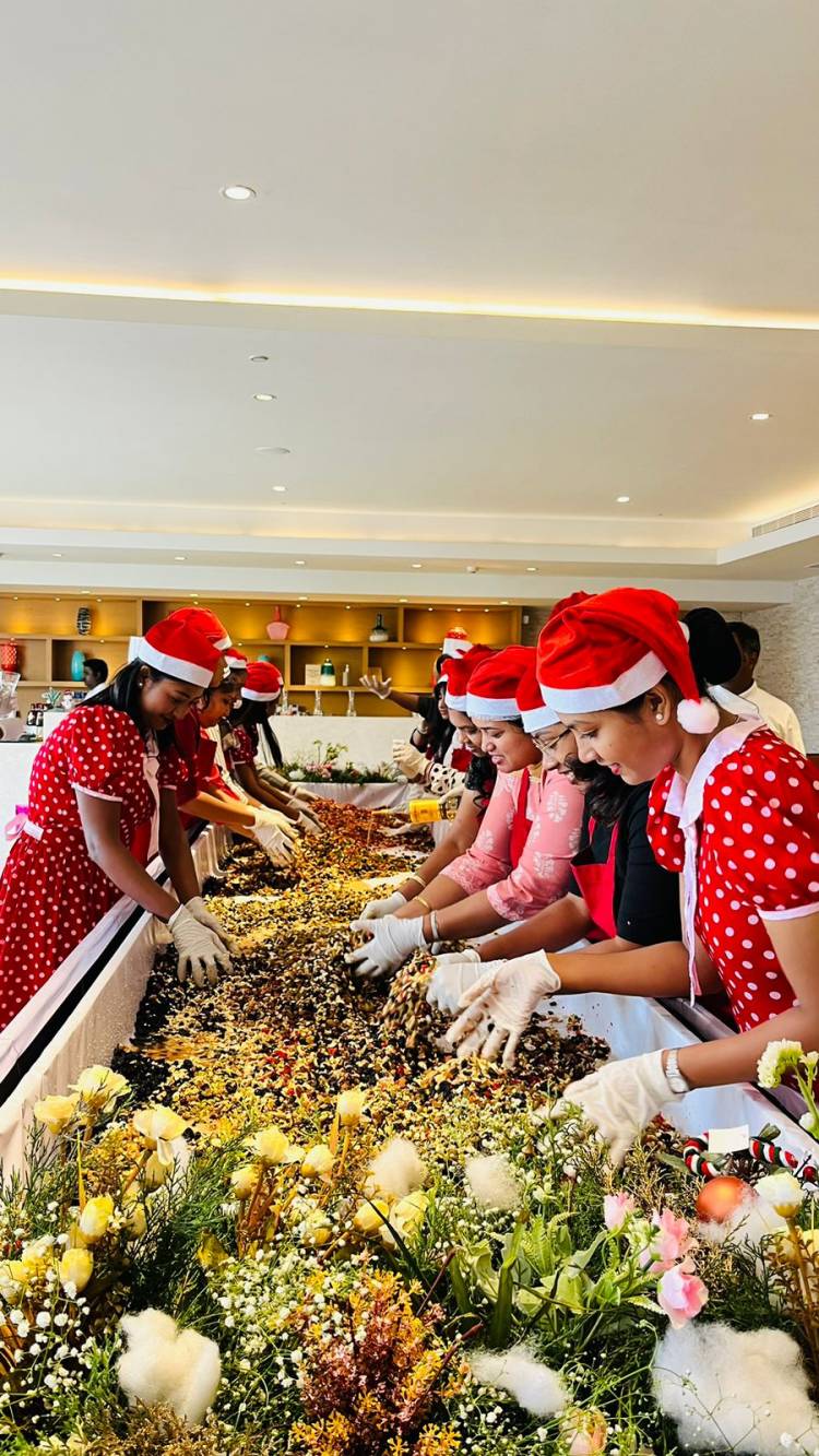 Feathers, The Radha Hotel celebrated the spirit of the Yuletide season, with age-old tradition of All Ladies Cake Mixing Ceremony.