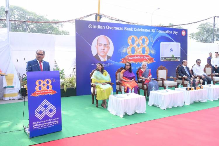  On the 88th Foundation Day, Indian Overseas Bank announces opening of 88 New Branches. launches diverse product for the benefit of the customer. 