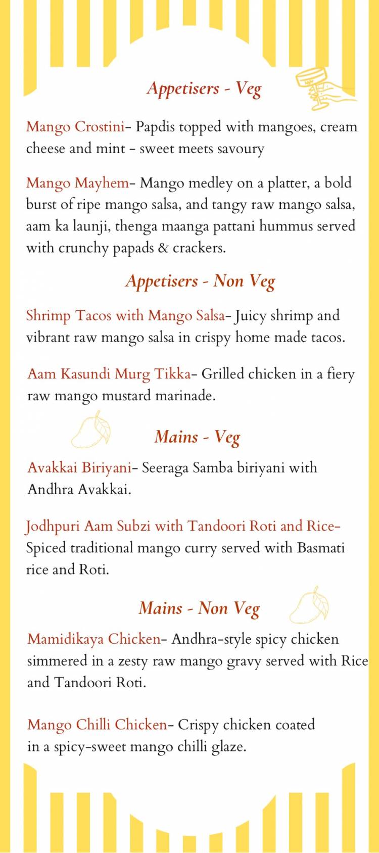 Chef Rakesh Raghunathan and Wild Garden Cafe present āmra - a Mango Festival at Wild Garden Cafe, Amethyst, Chennai from June 20th to 30th, 2025.