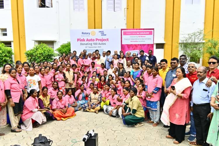 Rotary District 3234 Empowers 100 Women Through Landmark Pink Autos Distribution Ceremony