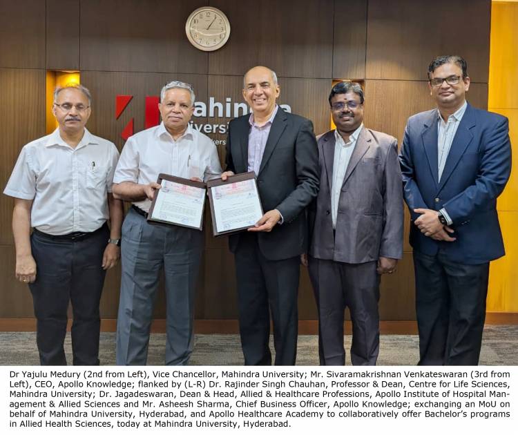 Mahindra University and Apollo Healthcare Academy Sign MoU to Launch Allied Health Sciences Bachelor’s Programs