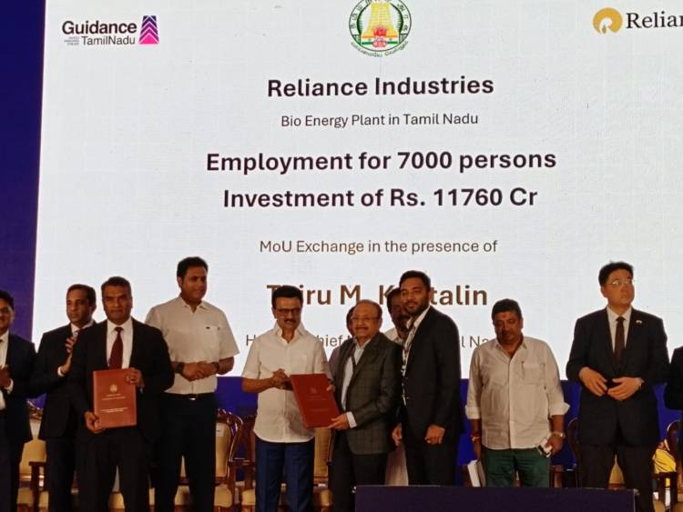 Reliance Industries signs Landmark MoU for Bio-Energy Projects in TAMILNADU