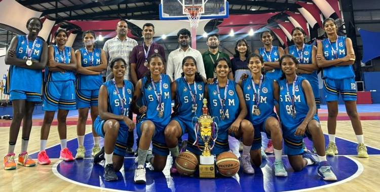 SRM IST Basketball Women Team Won Silver Medal in the South Zone Inter University Basketball (W) Tournament